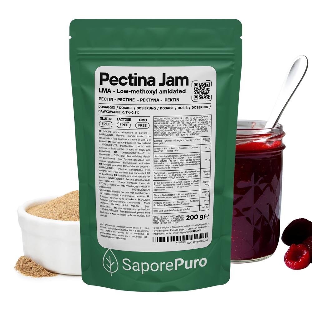 Pectina Jam - Basso Metossile E440ii - Marmellate e Gelatine Perfette - SaporePuro